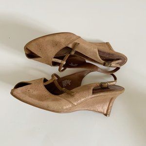 Kenzie Francine Wedge Sandal Metallic Pink 9.5